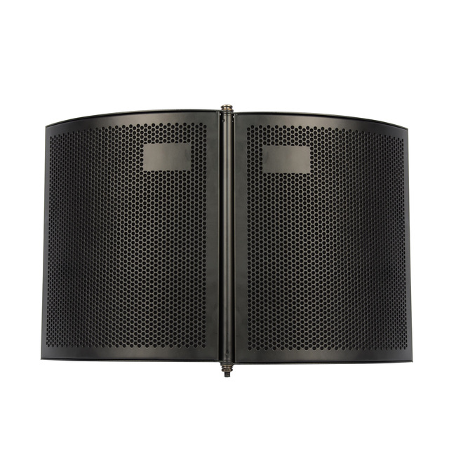 SS-2  Foldable Microphone Reflection Filter 2 Doors Plastic Mic Sound Isolation Shield Acoustic