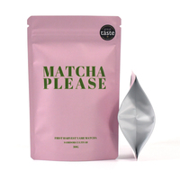 Sachets Doypack Personnalisables de Qualité Alimentaire pour Emballage de Suppléments de Poudre de Matcha Bio 30G avec Fermeture Éclair