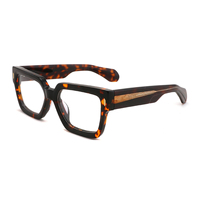 Haute qualité cadre Transparent acétate carré lunettes cadre hommes épais lunettes femmes optique lunettes lunettes