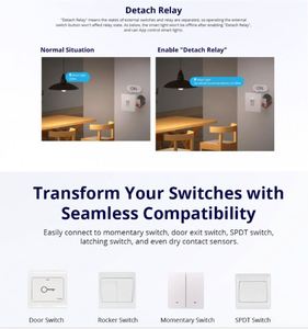 Mini R4 Wifi mô-đun chuyển đổi thông minh Wi-Fi 2 cách tiếp sức hẹn giờ ESP32 nhà thông minh không dây điều khiển bằng giọng nói Alexa Google nhà Alice - Product Image 6