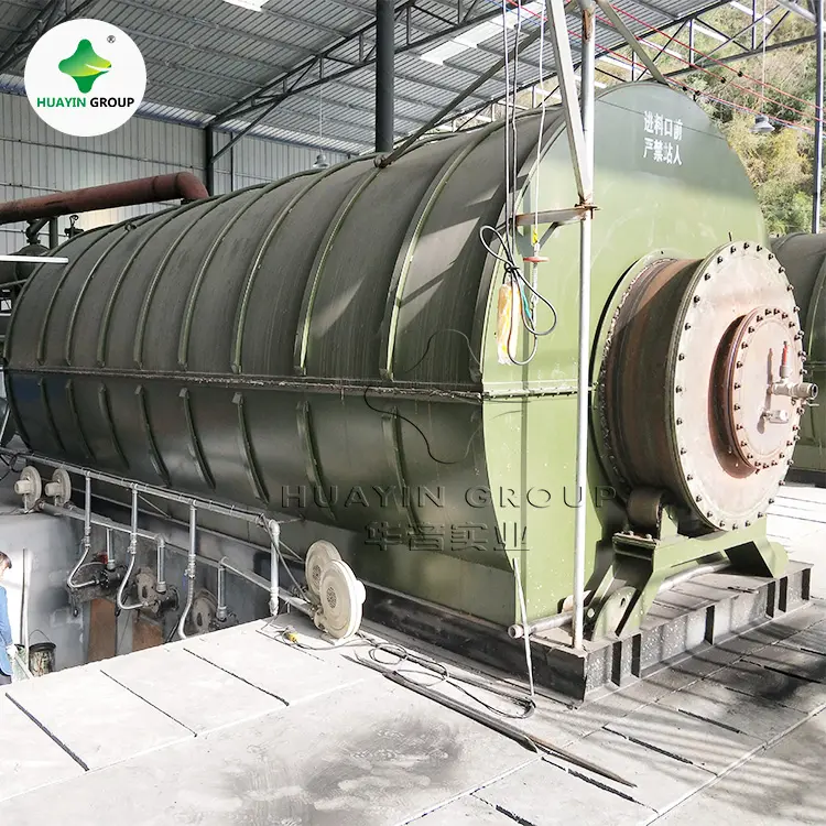 Waste tyre pyrolysis plant 12 tons to convert waste tyre plastic to fuel oil