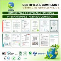 Sacs refermables compostables PLA biodégradables EN13432 imprimés sur mesure, givrés, 20x30cm, pour l'emballage d'appareils photo