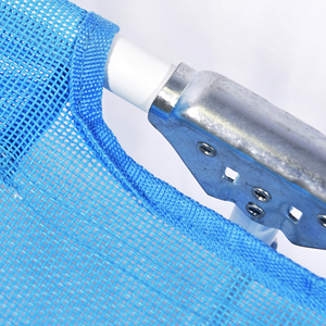 Sedia da spiaggia blu Strasburgo 187x56x26 cm con struttura in acciaio - Product Image 2