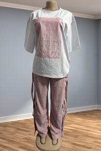 Setelan Kaos dan Celana Wanita Model Longgar Harga Grosir Dua Potong Pakaian Mewah untuk Wanita - Product Image 6