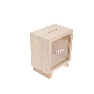 लकड़ी टिप्स बॉक्स स्पष्ट सूअर का बच्चा बैंकों छाया बॉक्स प्रदर्शन के मामले लकड़ी पैसे बैंक फ्रेम सिक्का बॉक्स भंडारण कंटेनर के लिए नकद पैसे - Product Image 2