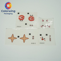 Kit complet de 3 autocollants adhésifs ultra-fins en PTFE écologiques pour décalcomanies aquatiques, personnalisables en gros, avec figurines de scène anime, OEM