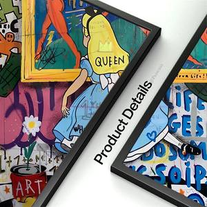 Affiches sur toile d'art graffiti, danse de <span class=keywords><strong>princesse</strong></span>, peintures abstraites, pop art de rue, image murale, peinture - Product Image 6