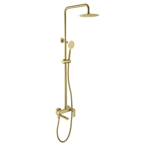SANIPRO Round Single Handle Bath <strong>Taps</strong> Stainless Steel Wall Mounted Rain Shower <strong>Head</strong> System 2 Function Shower Set for Bathroom - Product Image 4