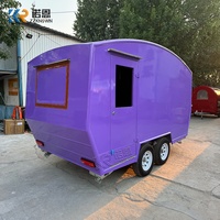 Remorque de restauration de rue, remorque de restauration rapide entièrement équipée, chariot mobile de vente de café et de crème glacée