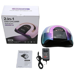 Lampe à ongles colorée à main grillée 57 perles de lampe bicolore lampe à ongles à induction automatique - Product Image 1