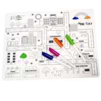 Tapis de table en silicone pour enfants, personnalisé, sans BPA, écologique, lavable, pour la peinture, le dessin, la coloration