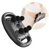 Masseur à percussion à six têtes, vibrations haute fréquence, 9 modes, 9 intensités, pour massage corporel complet des tissus profonds (taille, dos, jambes)