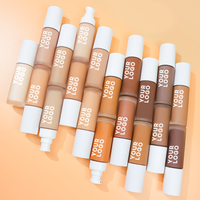 Fond de teint liquide mat vegan haute qualité, couvrance totale, longue tenue, 23 nuances, marque privée, maquillage bio pour le visage