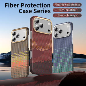 Coque de téléphone magnétique LOOP pour iPhone 17 Pro Mimic Aramid Fiber Shockproof Protective Hard Back Cover Streak Series - Product Image 2