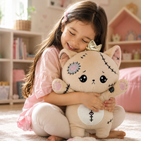 Juguete de Peluche Personalizado de Fábrica, Gatito de Peluche Hecho a Mano, Animales de Peluche, Gato de Peluche Suave Relleno de Algodón PP