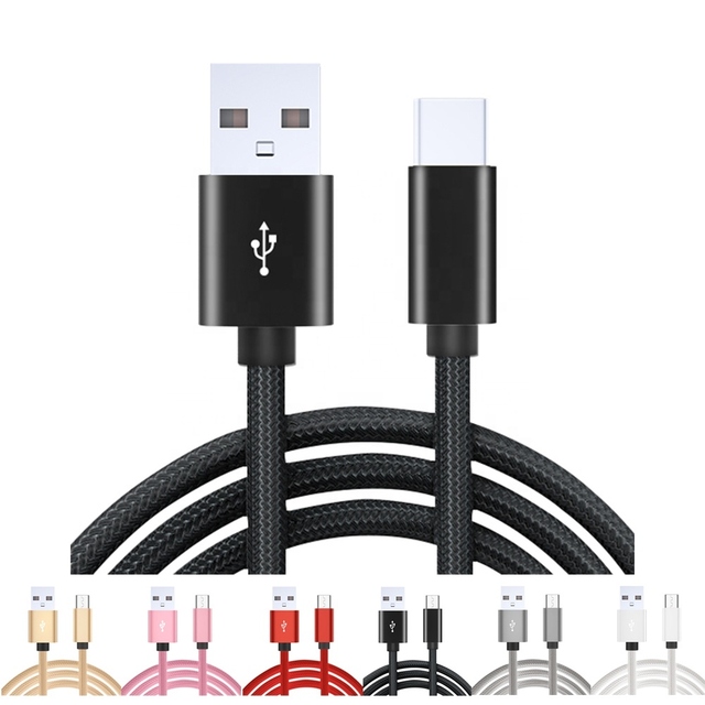Portable Nylon Braided 1M 2M 3M USB Type-C Fast Charging Data Cable for iPhone 15/16 and for Samsung for Galaxy Mobile