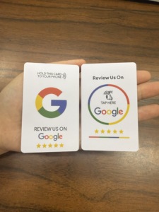 Carte NFC PVC programmable personnalisée 13,56 MHz pour avis Google, carte de médias sociaux, code QR personnalisé, <span class=keywords><strong>puce</strong></span> NFC sans contact - Product Image 2