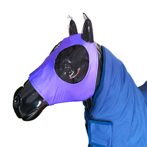 Masker balap kuda Super populer, tudung telinga Anti nyamuk pelindung mata dan telinga - Product Image 2