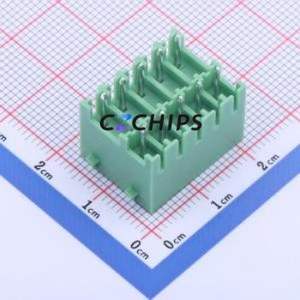 KF2EDGKVG-3.81-2*5P Plug-in Terminal Block Through hole,P=3.81mm Connector Board-to-Board / Socket - Closed 2x5P 3.81mm Green - Product Image 2