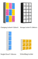 Casiers certifiés CE, personnalisés, à 12 compartiments, colorés, avec serrure électronique à code, poignée en aluminium, étanches et écologiques
