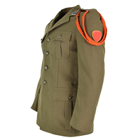 Veste tactique italienne originale robe d'uniforme de défilé marron numéro tactique en laine