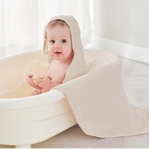 Asciugamano da Bagno per Neonati in Puro <span class=keywords><strong>Cotone</strong></span> Mulsin, Morbido e Antibatterico, Coperta Avvolgente Personalizzata con Cappuccio per Bambini - Product Image 3