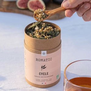 Tubo de Papel Kraft Biodegradable para Envasado de Té, Envase de Papel para Alimentos y Suplementos, Lata de Papel para Té, Envase Cilíndrico - Product Image 1
