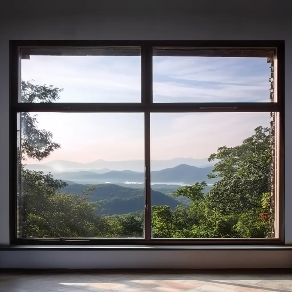Casa personalizzata con doppi vetri in alluminio vetro fisso grandi finestre panoramiche