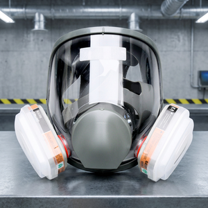 Respiradores de Gas Industriales de Cara Completa con Visera de Silicona Reutilizable, Doble Filtro, Certificación CE, Modelo 6800, Alta Calidad - Product Image 1