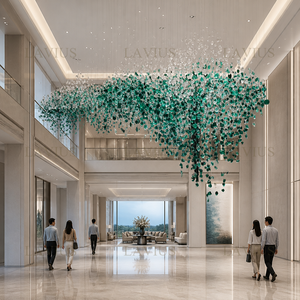New Product Customized Indoor Project Lighting Hotel Lobby Villa Modern Crystal LED <strong>Chandelier</strong> - Product Image 2