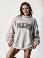 Sweat-shirt à col montant pour femme en tissu doux, longueur allongée, avec logo brodé personnalisé, haut basique pour le quotidien