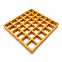Grille moulée en fibre de verre 25 mm, panneaux de passerelle antidérapants en PRV, légers pour piétons