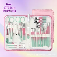 Ensemble professionnel de coupe-ongles en acier inoxydable de 30 pièces |   Étui en cuir PU |   Kit de manucure portable en gros