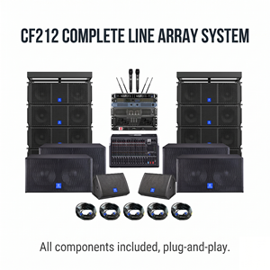 Sistema <span class=keywords><strong>de</strong></span> Sonido para Exteriores CHORDIO CF212 <span class=keywords><strong>de</strong></span> Doble <span class=keywords><strong>Línea</strong></span> <span class=keywords><strong>de</strong></span> 12 Pulgadas para Todo Tipo <span class=keywords><strong>de</strong></span> Clima con Amplificador Digital Avanzado para Festivales y Espectáculos en Vivo - Product Image 1