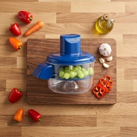 Populaire multifunctionele automatische elektrische druiven-, sinaasappel-, citroen- en mandarijnsnijder/schiller. Bespaart tijd, ideaal voor ontbijt en snacks.