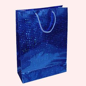 Luxury Handmade Paper Bag in Art Paper With Turn Top Colorful PP Rope Handle With Lamination for Clothes/gift/jewelry - Product Image 4