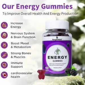 AegleWell, Etiqueta Privada, fortalece los huesos, bebida energética, gomitas, suplemento energético todo el día, gomitas, vitamina B12, gomitas energéticas de frutas - Product Image 5