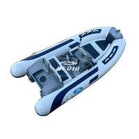 Bateau pneumatique semi-rigide de luxe Hedia 360 cm en Hypalon, 12 pieds, certifié CE, coque en aluminium