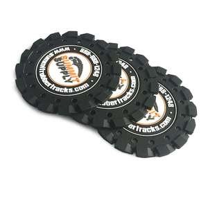 Customizable American Style Round Coaster Set with Eco-Friendly <strong>Silicone</strong> <strong>Mats</strong> &amp; Pads Promotional Use Custom Logo Options - Product Image 2