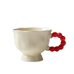 แก้วเซรามิกวาดลายสไตล์ฝรั่งเศส - แก้วกาแฟและชาที่มีความสวยงามสูง - Product Image 1