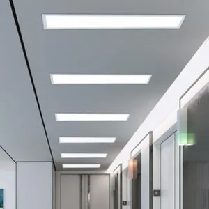 แผงไฟ LED สี่เหลี่ยมแบนแบบแขวนสำหรับสำนักงานซูเปอร์มาร์เก็ต