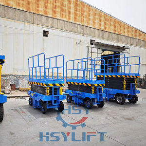 A antena rebocável móvel hidráulica manual bonde de 6m 8m 10m 12m 14m 16m 18m 20m 24m Skylift Scissor Mesas Elevatórias - Product Image 4