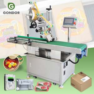 Machine d'étiquetage automatique pour sachets Doypack, étiquettes coniques, boîtes en plastique et surfaces planes - Product Image 1