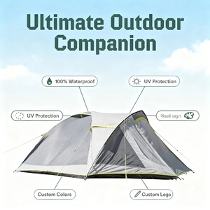 Carpa de Camping Plegable de Una Habitación para las Cuatro Estaciones, con Logotipo Personalizado, Color de Tela a Elección, Construcción Manual, 1000-1500 mm, Impermeable y con Protección UV - Product Image 3