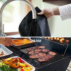 Plaque de cuisson <span class=keywords><strong>antiadhésive</strong></span> en PTFE de qualité alimentaire, facile à nettoyer, résistant à la chaleur, tapis de barbecue imperméables - Product Image 6