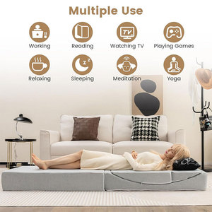 Ensemble de matelas en mousse 100x58.5x58.5cm, chaise pliable multifonctionnelle, tapis de sol extérieur pour adultes, bébés, animaux domestiques, personnes âgées - Product Image 4