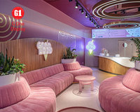 Conception d'intérieur de boutique de desserts personnalisée, comptoir d'exposition de chocolaterie personnalisée, vitrine de magasin de crème glacée