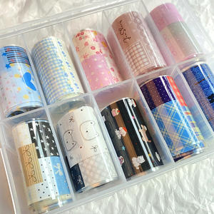 TSZS estilo coreano pintado a mano Graffiti <span class=keywords><strong>manicura</strong></span> transferencia <span class=keywords><strong>pegatinas</strong></span> punto Plaid patrón lindo ilustración uñas láminas <span class=keywords><strong>pegatinas</strong></span> - Product Image 3