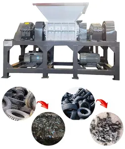 plant waste tire recycling mini blade aluminum car tyre recycling machine steel drum shredder