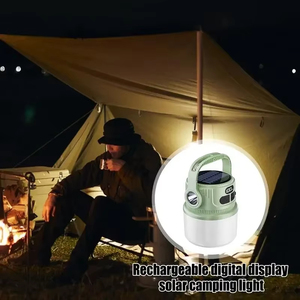 Solar Rechargeable Camping <b>Lantern</b> Portable LED Camping Light Waterproof Tent Lights Lightweight Outdoor Night Emergency <b>Lamp</b> - Product Image 3